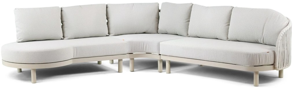 Hoek loungeset 5 personen Aluminium/rope Taupe  Santika Furniture Santika
