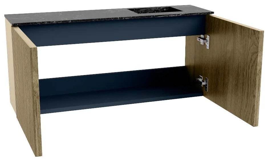 Mondiaz Joya DLux 90cm toiletmeubel dusk met wastafel faye rechts zonder kraangat lava