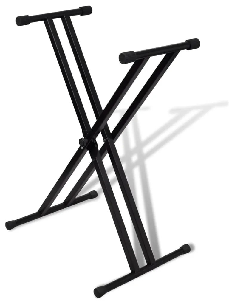 vidaXL Verstelbare keyboardstandaard dubbel X-frame