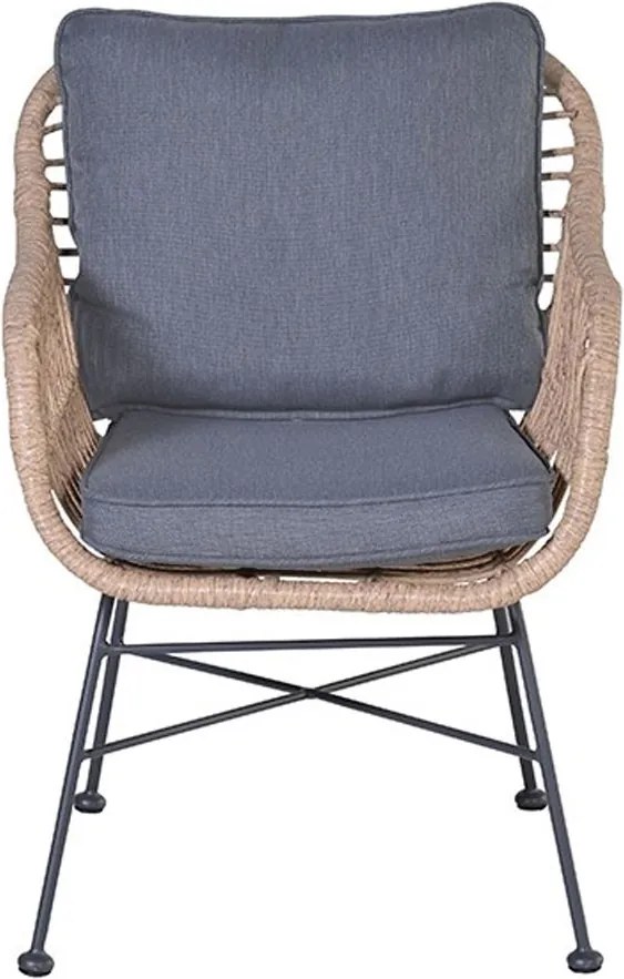 Garden Impressions Lucas tuinset 5-delig bruin - Rimini tuintafel 80x80 cm