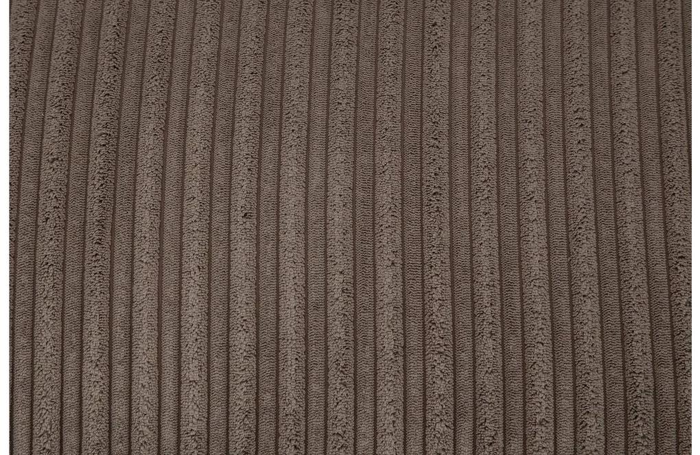 Goossens Bank Ravenia bruin, stof, 3-zits, stijlvol landelijk met ligelement rechts