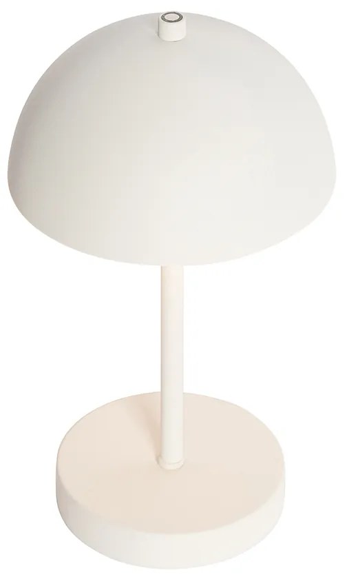 Buiten tafellamp mushroom wit oplaadbaar 3-staps dimbaar - Keira