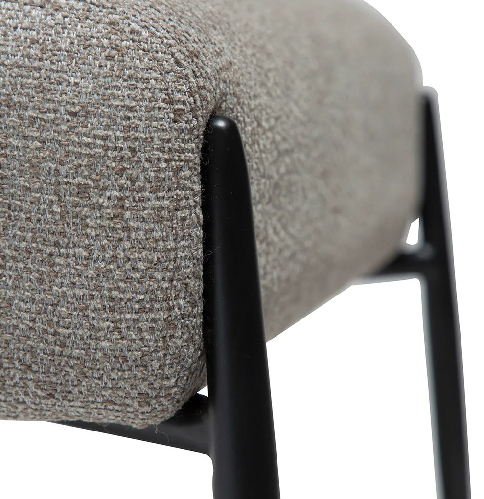 Dan-Form Glam Voetenbankje Grijsbruin Boucle