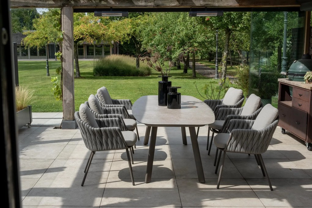Taste by 4 Seasons Cannes tuinset terre met Manolo tafel 240 cm    bruin weerbestendig