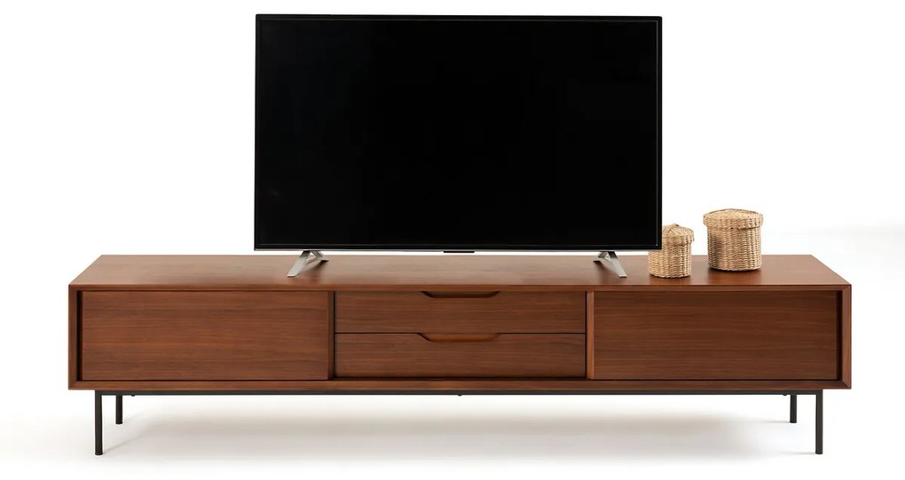 TV-meubel met opberging in notenhout, Noyeto