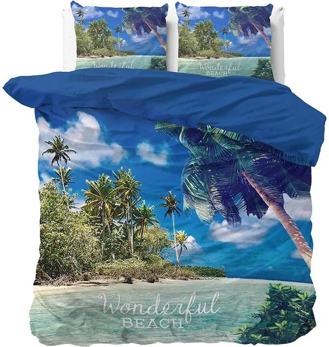 Sleeptime Wonderful Beach - Blauw Lits-jumeaux (240 x 220 cm + 2 kussenslopen) Dekbedovertrek