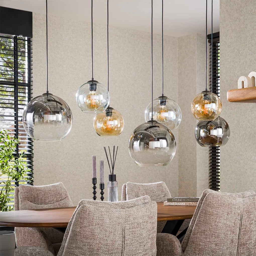 Grote Hanglamp Met Glazen Bollen
