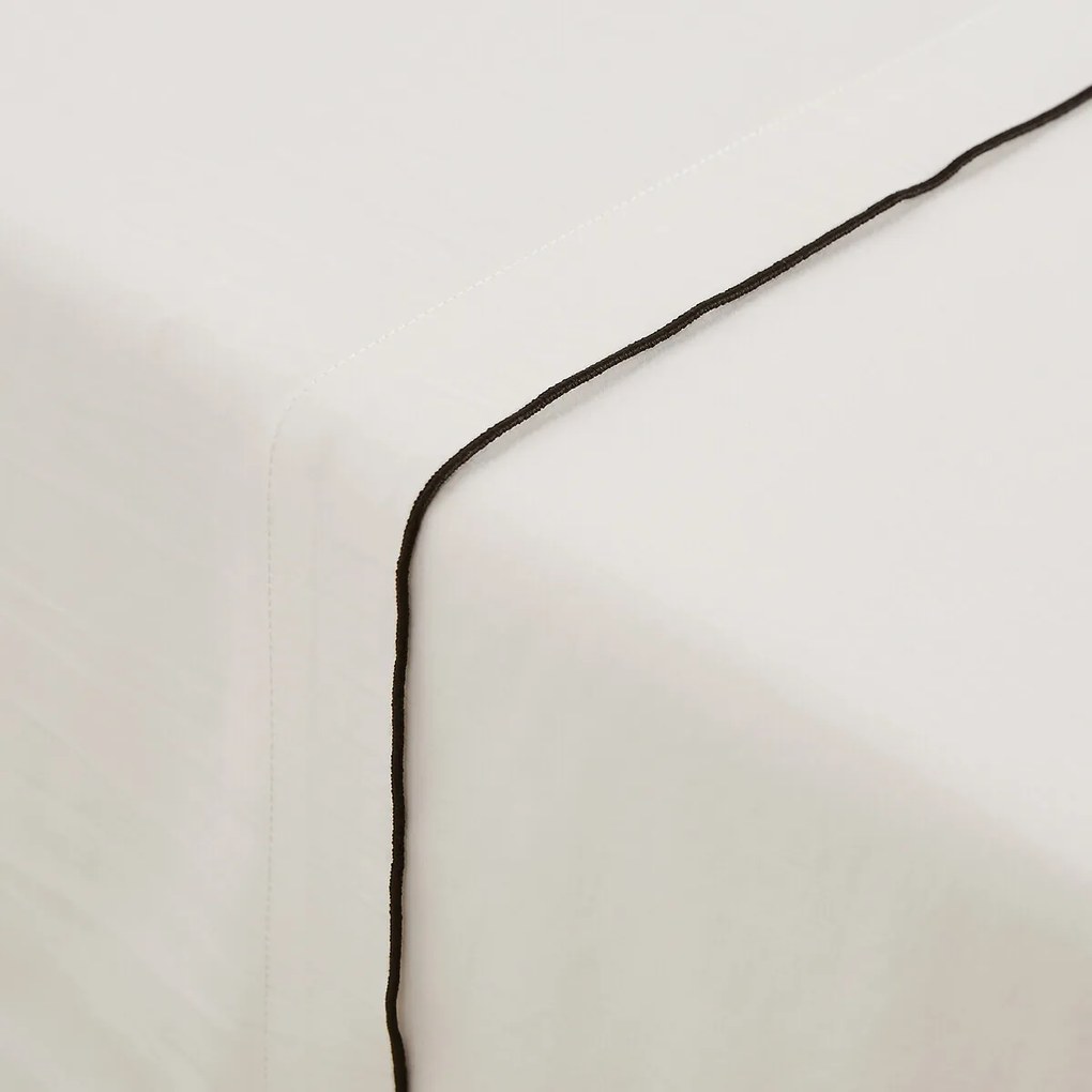 Hoeslaken van 118 draden gewassen katoensatijn, Victor uni