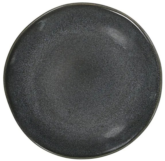 Gebaksbord - 16.5 Cm - Porto - Reactief Glazuur - Zwart (zwart)