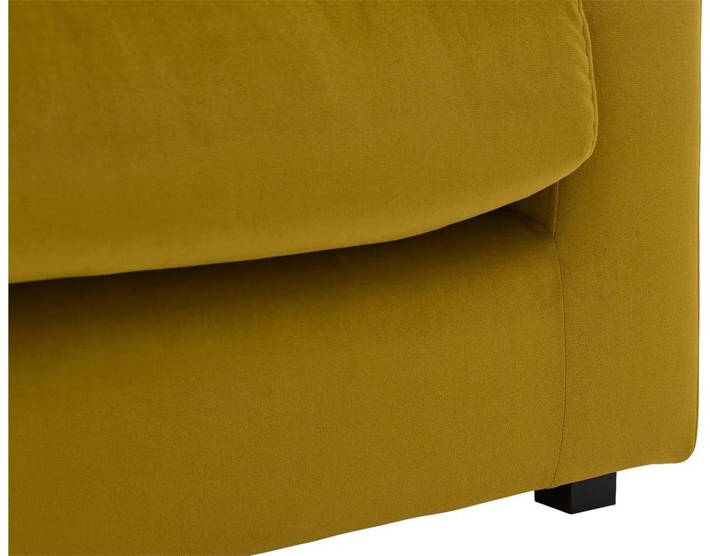 Goossens Bank Ravenia geel, stof, 2,5-zits, stijlvol landelijk