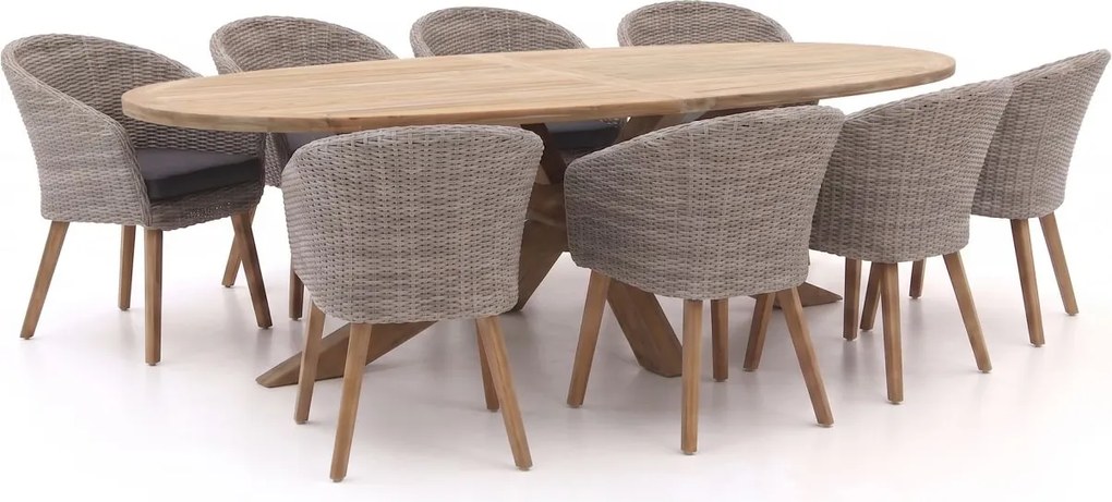 Diningset Intenso | 8 personen | Tuinset teakhout | 9-delig | Kees Smit Tuinmeubelen