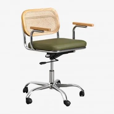 Tento Bureaustoel Van Kunstleer Leger Groen - Sklum