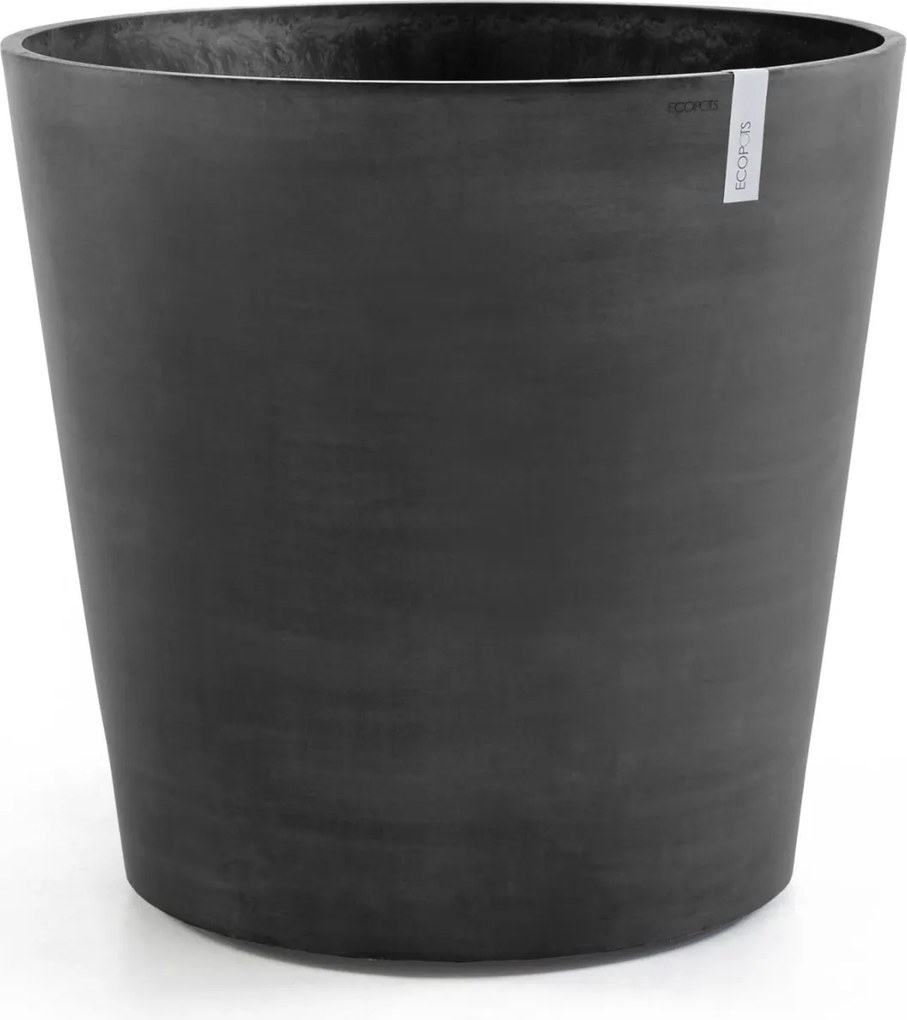 Ecopots bloempot Amsterdam Wheels 60 - Rond - Dark Grey - Diameter 60 x H56 cm