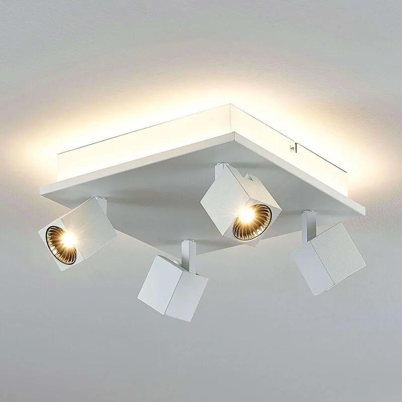LED plafondlamp Taly, 4 spots, vierkant