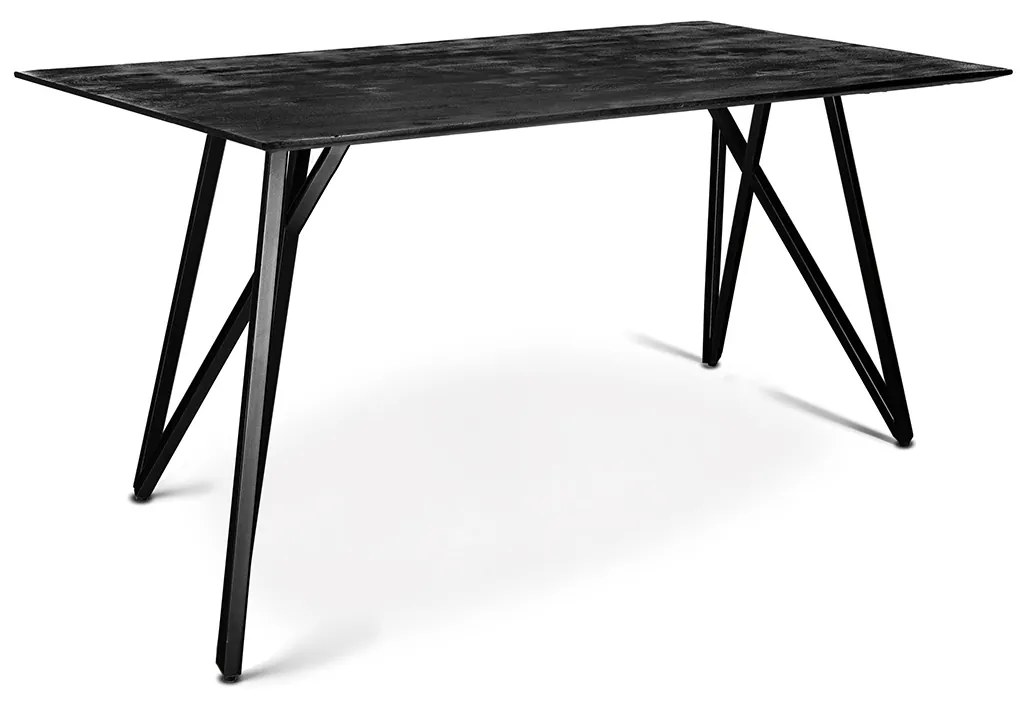 Eettafel Accaciahout Met Staal Zwart - 160 X 90cm.