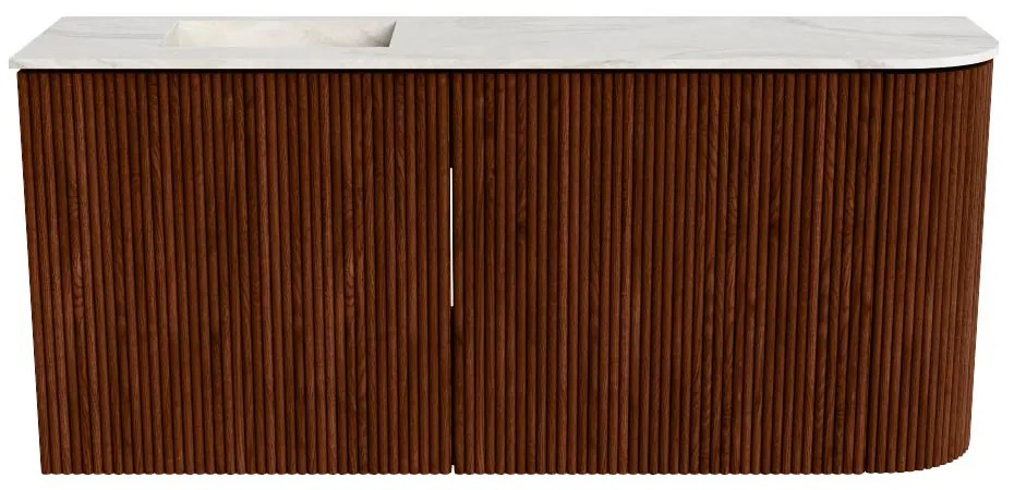 Mondiaz Joya DLux 90cm toiletmeubel ronding rechts ruby met wastafel faye links 1 kraangat ostra
