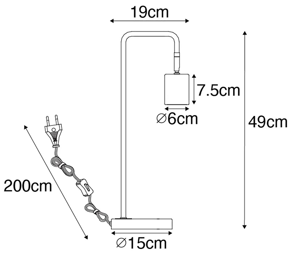 Smart tafellamp messing verstelbaar incl. Wifi GU10 - Jav