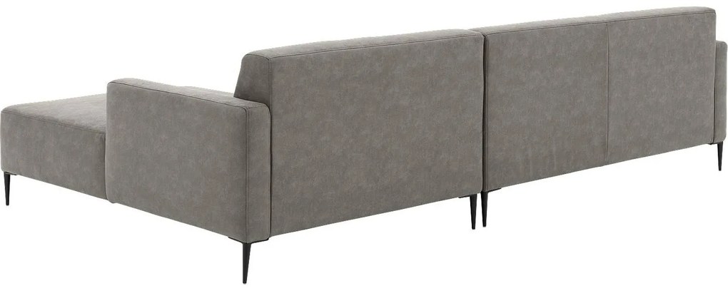 Goossens Key West grijs, micro leer, 3-zits, modern design