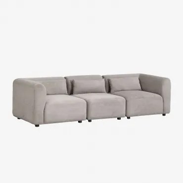 3-delige Modulaire Bank Fogler Corduroy Grijs – Taupe – Koel - Sklum