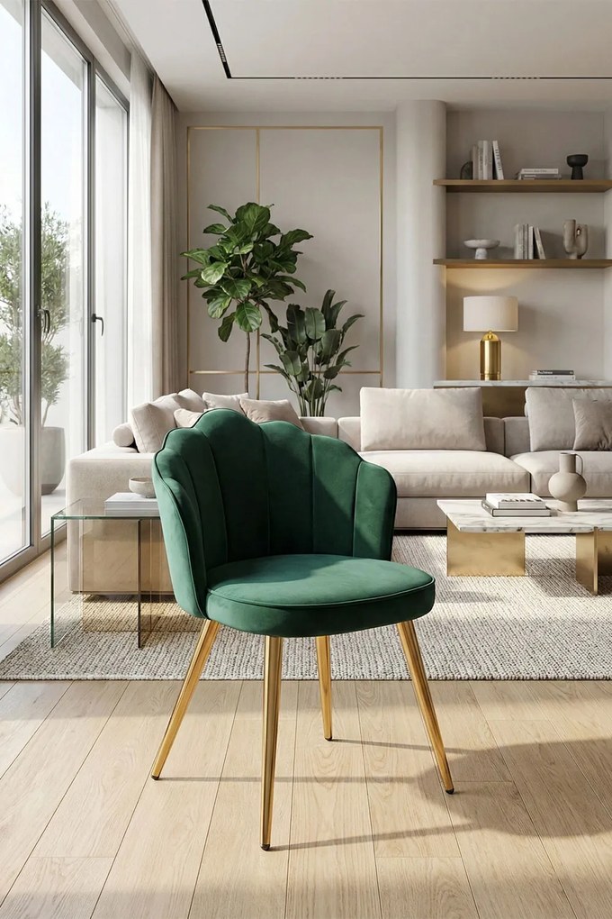 Blume Goud Fluwelen Stoel