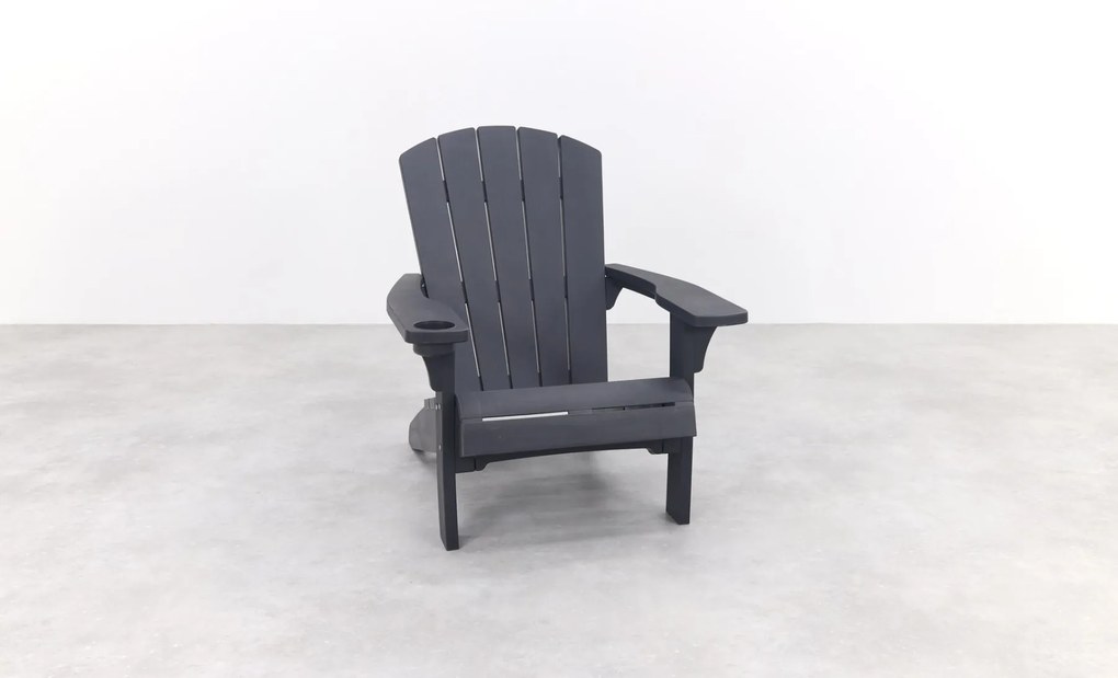 Keter Alpine Adirondack Loungestoel met Bekerhouder - Antraciet