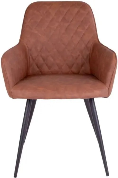 Harbo Eetkamerstoel - stoel in vintage bruin PU