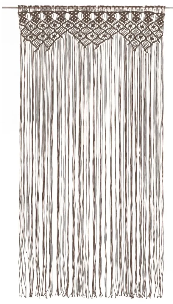 vidaXL Gordijn macramé 140x240 cm katoen taupe