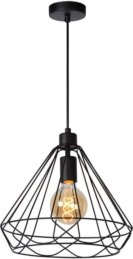 Lucide hanglamp Kyara 32 cm - zwart - Leen Bakker