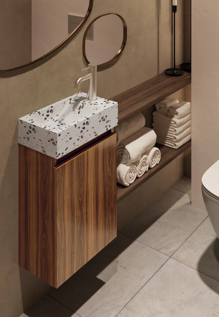 Fontana Terrazzo toiletmeubel 40cm walnoot