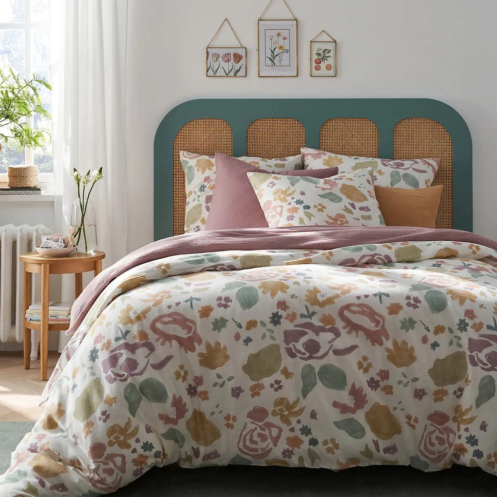 Nachttafel met dubbel tafelblad in rotan, Pio