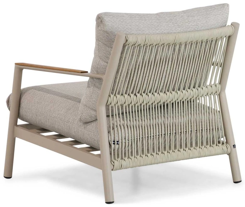 Tuinstoel Aluminium/teak Grijs-antraciet Coco Sevilla