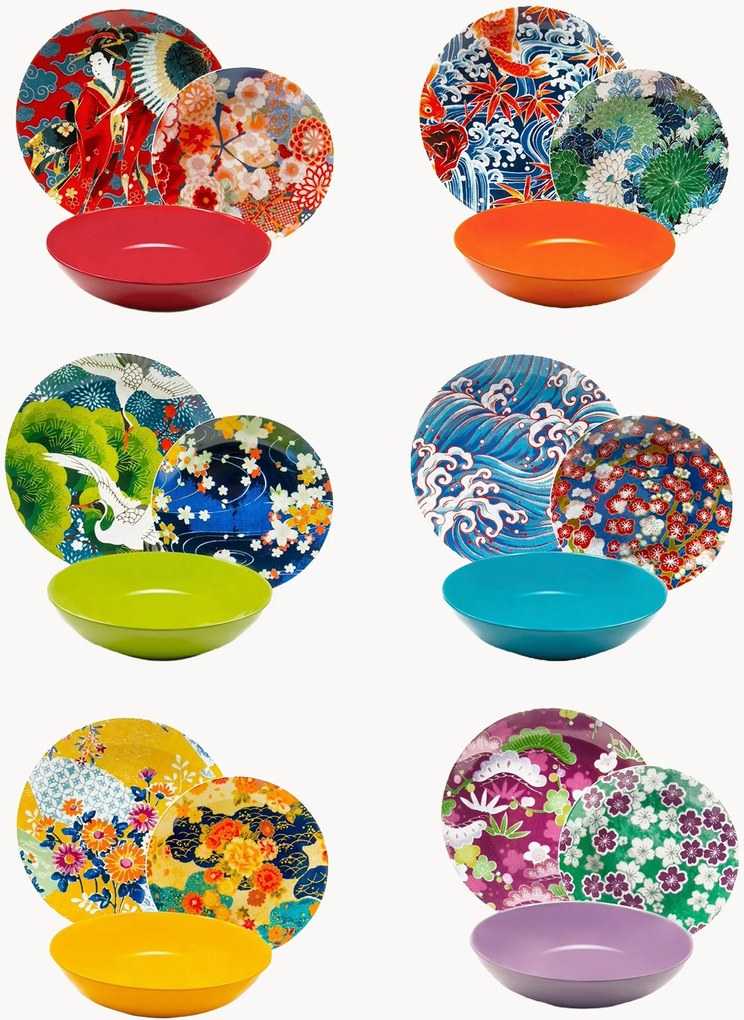 Serviesset Kimono, 6 personen, 18-delig