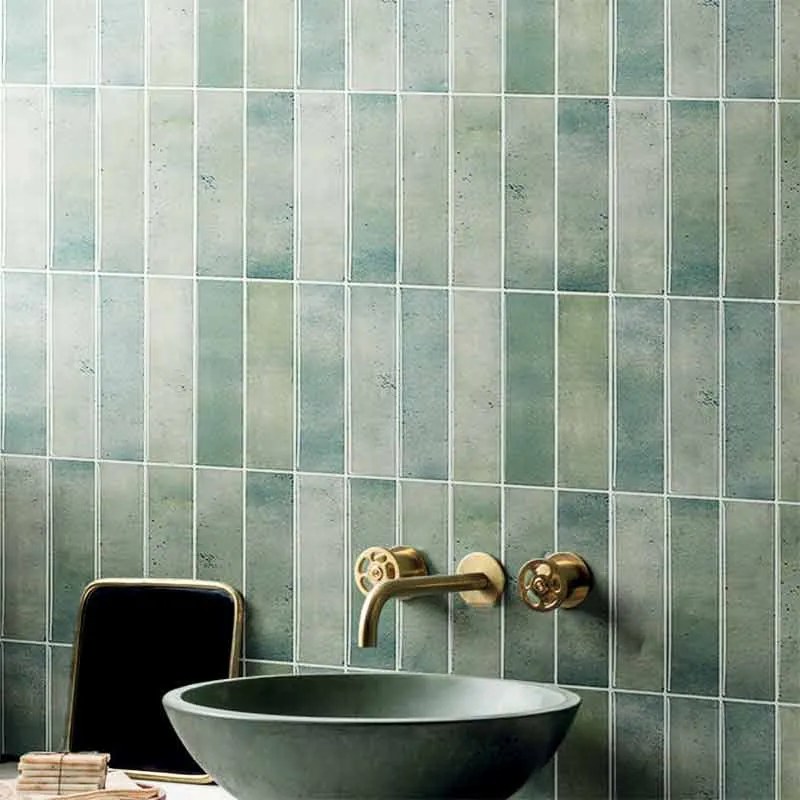 Tegelsticker Licht Groen Langwerpig - 29 cm x 22.9 cm x 0.11 cm | 0.07 kg | Paneli zelfklevende steenstrips