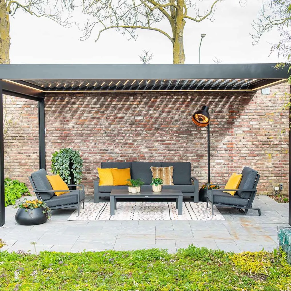 Garden Impressions Coba lounge tuintafel 130x70 - donker grijs