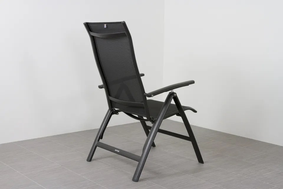 Kettler Legato Curve/Cubic 4-persoons verstelbare tuinset 160x95 cm. - Antraciet