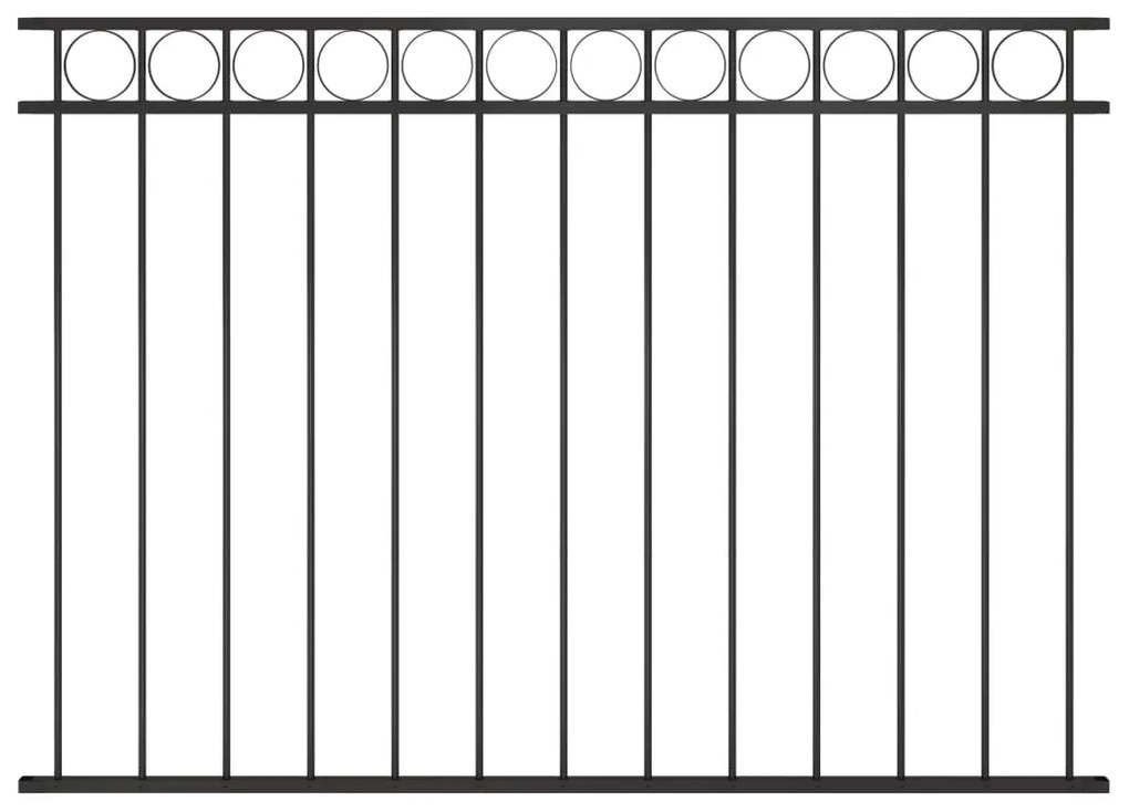 vidaXL Schuttingpaneel 1,7x1,2 m staal zwart