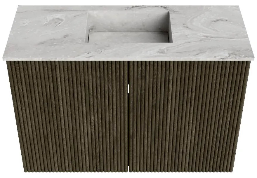Mondiaz Joya DLux 60cm toiletmeubel shadow met wastafel faye midden 1 kraangat glace