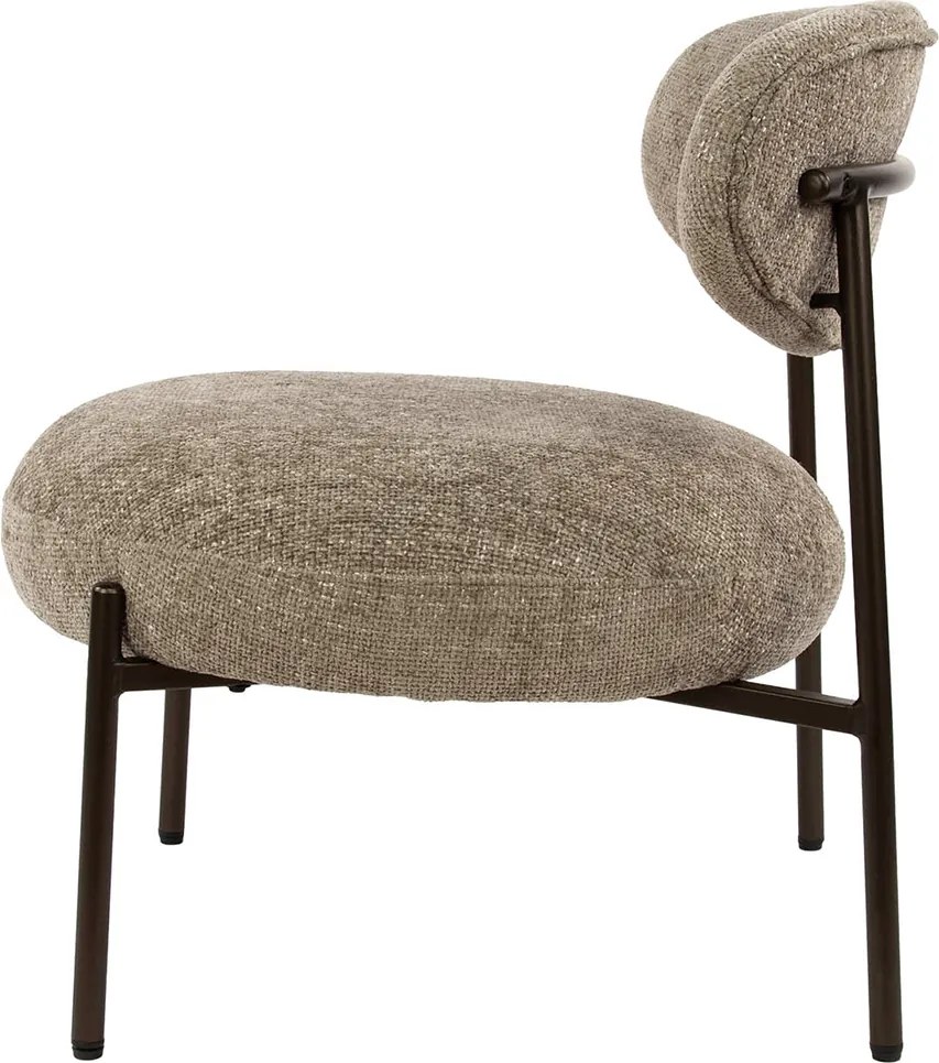 Zandkleur Fauteuil Met Ronde Zitting