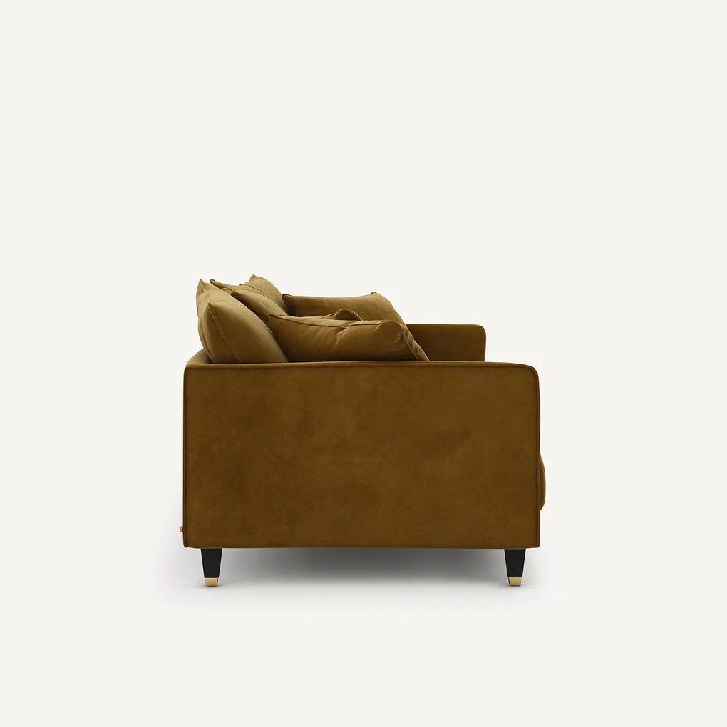 3-zits compacte fluwelen bank, Lazare