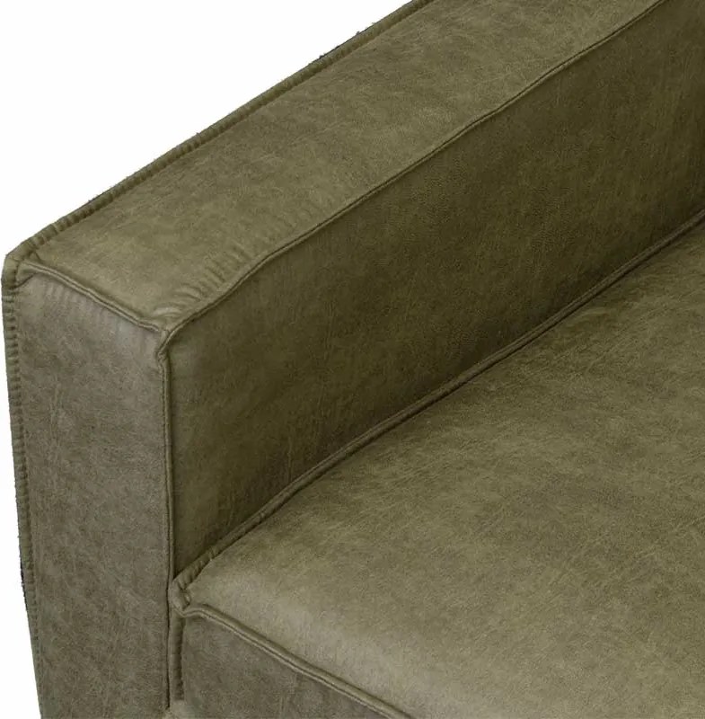 Hoekbank - Riverdance - rechts - leer Dalton groen 14