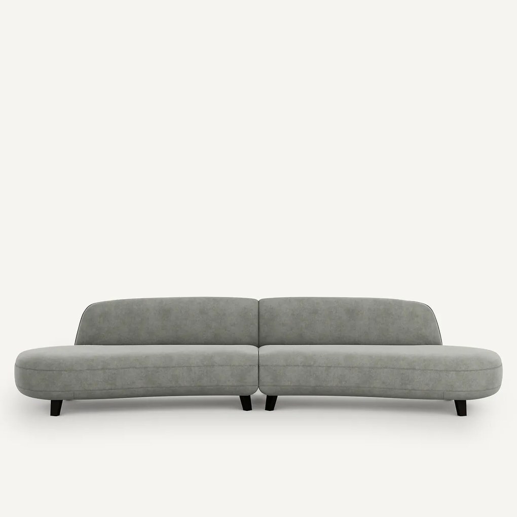 6-zits bank in stonewashed fluweel, Rosebury