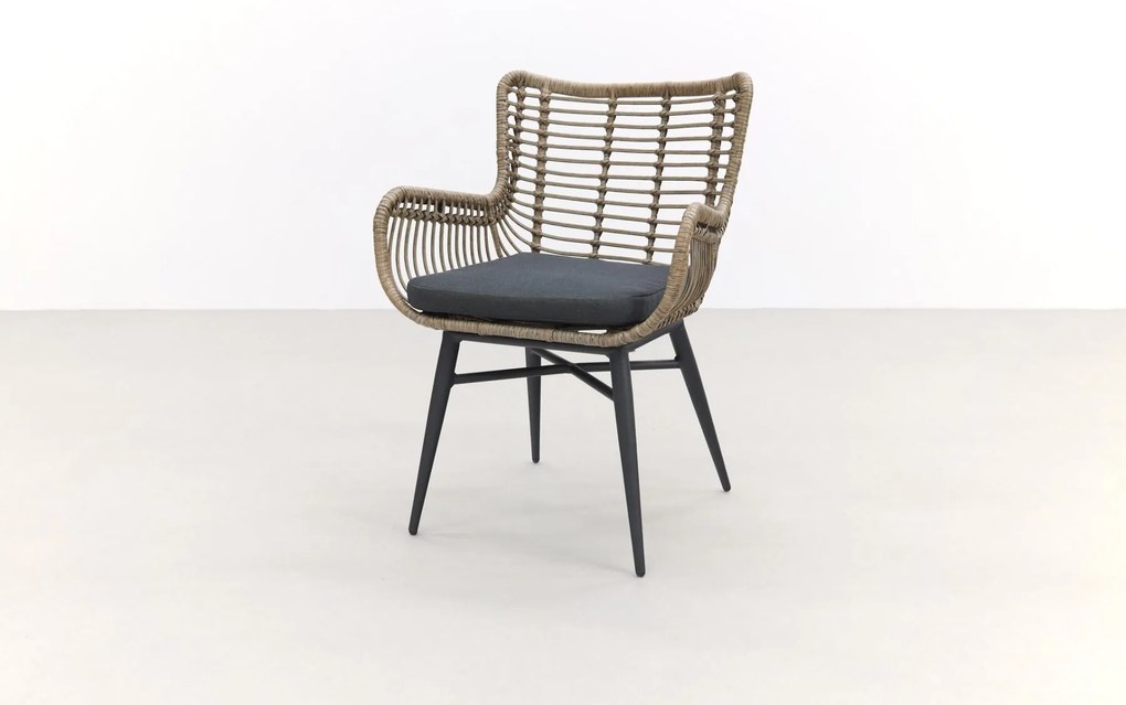 Jasmine Naturel/GI Edison 8-persoons ovale dining tuinset 280x140 cm.