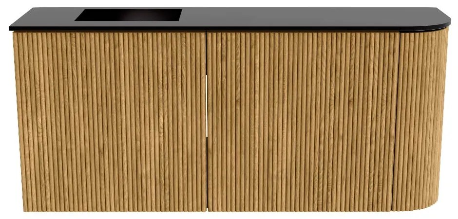 Mondiaz Joya 90cm toiletmeubel ronding rechts oak met wastafel faye links 1 kraangat urban