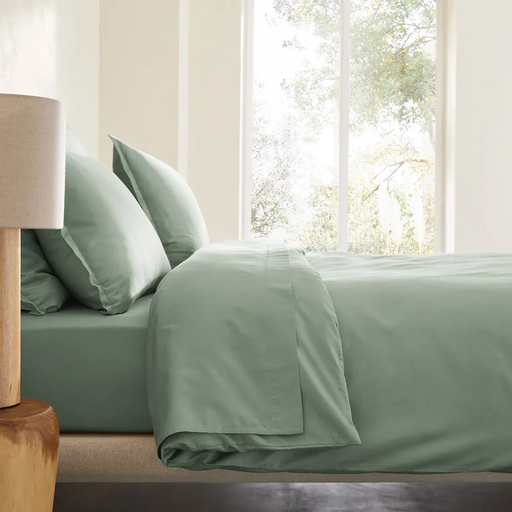 Dekbedovertrek van gewassen katoensatijn, Saria