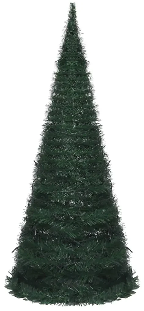 vidaXL Kunstkerstboom met LED pop-up 210 cm groen