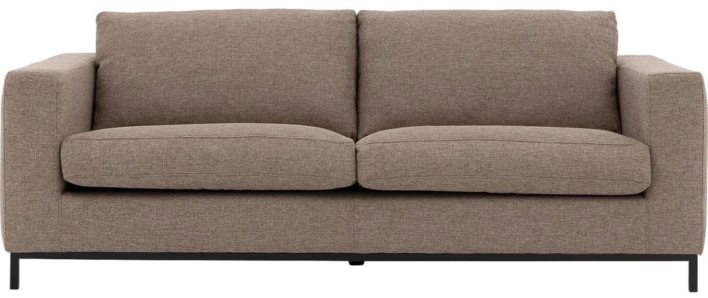 Goossens Bank Maxima bruin, stof, 3,5-zits, elegant chic