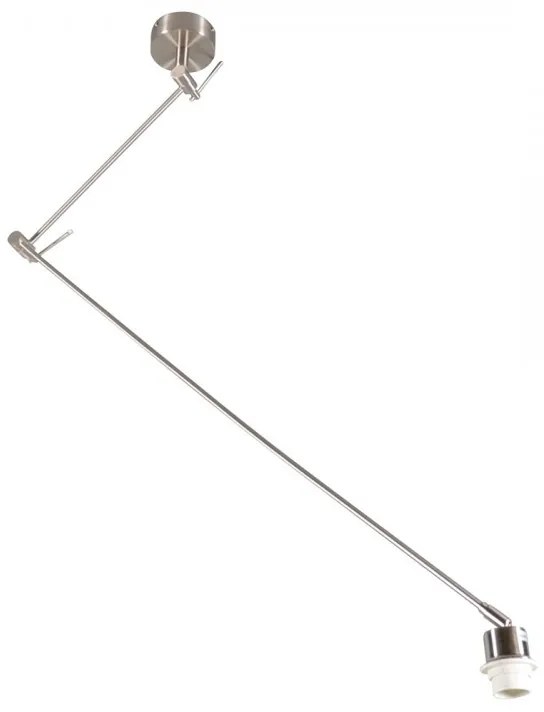 Hanglamp staal zonder kap verstelbaar - Blitz