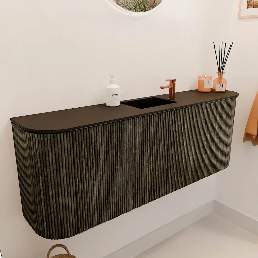 Mondiaz Joya 115cm toiletmeubel ronding links/rechts shadow met wastafel faye midden 1 kraangat urban