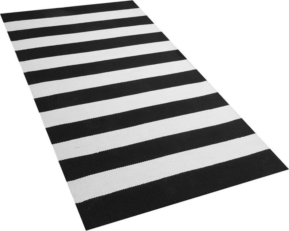 Outdoor vloerkleed zwart/wit 80 x 150 cm TAVAS