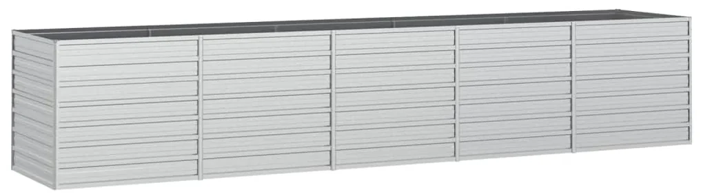 vidaXL Plantenbak verhoogd 400x80x45 cm gegalvaniseerd staal zilver